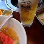 焼肉・冷麺 三千里 - 生ビールお代わり～