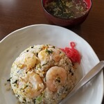 Shioya Shokudou Umibouzu - 岩のりと海老のチャーハン 900円