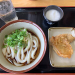 手打ちうどんますや - 冷ぶっかけ＆とり天＆山芋（トッピング）