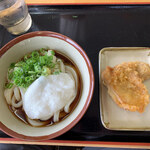 手打ちうどんますや - 冷ぶっかけ（山芋トッピング）＆とり天