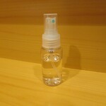 一魁 - カウンターに置かれたアルコール消毒液