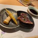 Chokotto Sushi Bettei - ・カツオのタタキ、筍