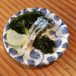 蕎麦切り 旗幟 - 自家製〆鯖730円