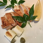 蕎麦切り 旗幟 - 軍鶏塩焼き1,370円