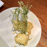 蕎麦切り 旗幟 - ハモの天ぷら1,200円