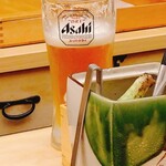 鮨 さえ喜 - 大将専用の1リットルのビールジョッキ