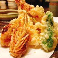 九つ井 玉川店 - 天ざるの天ぷら