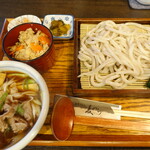 musashinoudommugiwara - 肉付けうどん、天ぷらご飯セット