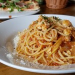 ITALIAN GAREGE - パスタ｢とりとたまねぎのトマトソース｣