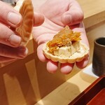 銀座 しのはら - フォアグラ最中