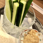 浜焼き居酒屋 バルバルATAMI - もろきゅう(自家製麹味噌)