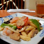 福香門 - 「エビといろいろ野菜の塩味炒め」