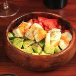 Cobb salad with lots of avocado