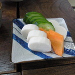 あっけら館 - 自家製ぬか漬け、長芋が格別