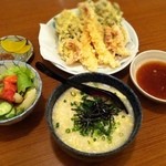 たまごぞうすいの店　春帆 - 天ぷら定食 たまご雑炊バージョン