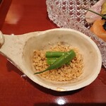 銀座 しのはら - 三度豆と炒り胡麻