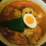 べいらっきょ - 広島産カキカレー 辛さ５、チキントッピング