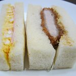 須恵の郷 - カツサンドとハム玉子サンドアップ