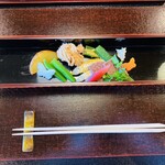 徳山鮓 - ⚫︎熊、鹿、猪テリーヌ、氷魚(小鮎)、鯉の玉子、熟成じゃがいも