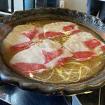 徳山鮓 - 秘伝の発酵だしに、しゃぶしゃぶしていただきます（^人^）