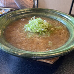 徳山鮓 - すっぽん姿の信楽焼のお鍋にチェンジして、〆の麵をいただきます♡