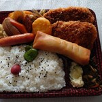 柳生精肉店 - アジフライ弁当