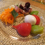 ファニエンテ - 【再訪３】前菜２　三種盛り合わせ