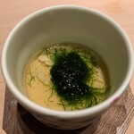 鮨 行天 - 玉蜀黍の冷製茶碗蒸し