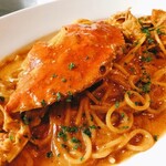 Trattoria M's - 渡り蟹のトマトクリームパスタ