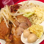 ラーメン二郎 - ラーメン小＋ニンニク多め＋ショウガ半分