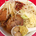 ラーメン二郎 - ラーメン小＋ニンニク多め＋ショウガ半分