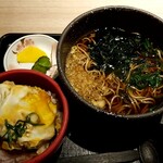 花ごよみ - かけそばとミニかつ丼ランチ