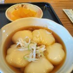 白鳥十郎そば本舗 - 納豆餅(実際は小さめです。)