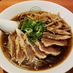 麺屋 六感堂 - 冷製 シャポーン鶏の山椒ＳＯＢＡ（醬油）＋鶏タタキ増し