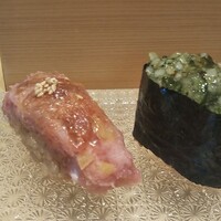 鮨 石島 - トロたく　　だしの軍艦