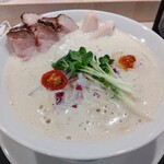鶏白湯泡ramen たまき - 【2020.6.23(火)】鶏白湯泡ramen～醤油～(並盛・140g)800円