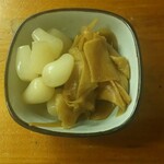 きっぽうそう - ラッキョウと生姜漬合盛（300円、メニュー記載なし）