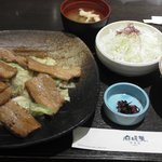 京長家 麻暖簾 - 201205 麻暖簾　豚バラ味噌漬定食（1000円）.jpg