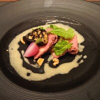 ダイニング 流 - 【前菜2】群馬県産 赤城牛のコールドビーフ マスタードソース グリル野菜を添えて
