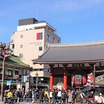 並木藪蕎麦 - 2月アタマの日曜日の雷門