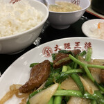 大阪王将 - レバニラ炒め＋ごはんセット