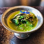 徳山鮓 - 丁子麩と菜の花のおひたし