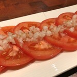 もっちゃん家 - トマトサラダ（アップ）