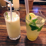 印度料理シタール - ラッシーと夏メニューのレモンソーダ
