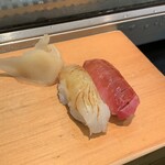 鮨の魚政 - 平目・中トロ