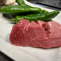 鉄板焼き 華粋 - 脂身控えめなヘルシーなヒレ^_^他の人のお肉の方が美味しそうに見えてしまった(⌒-⌒; )