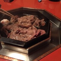 三嶋亭 本店 - 肉投入