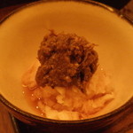 蕎麦 たじま - ふき味噌　鬼おろしポン酢かけ