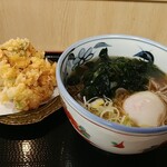 四谷 政吉 - 天玉そば　500円（かき揚げそば420円＋温玉80円）