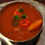 ヘブン - 南瓜と鶏肉カレーのアップ